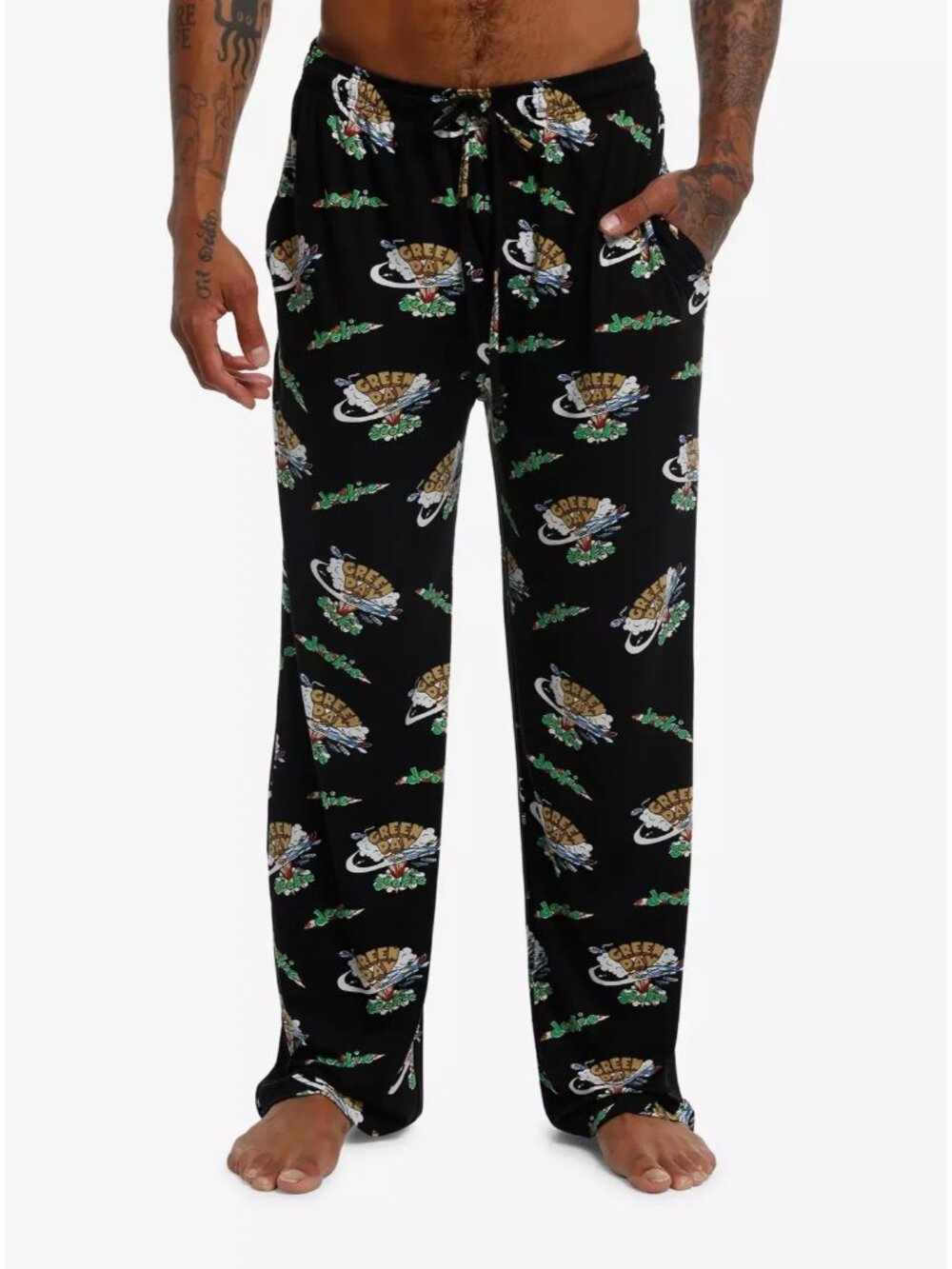 Green Day Dookie Pajama Pants SMALL 28-30 New